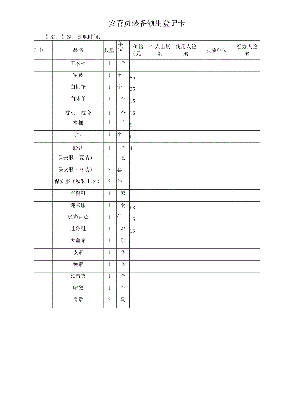 员工装备领用登记卡（天选打工人）.docx_第1页