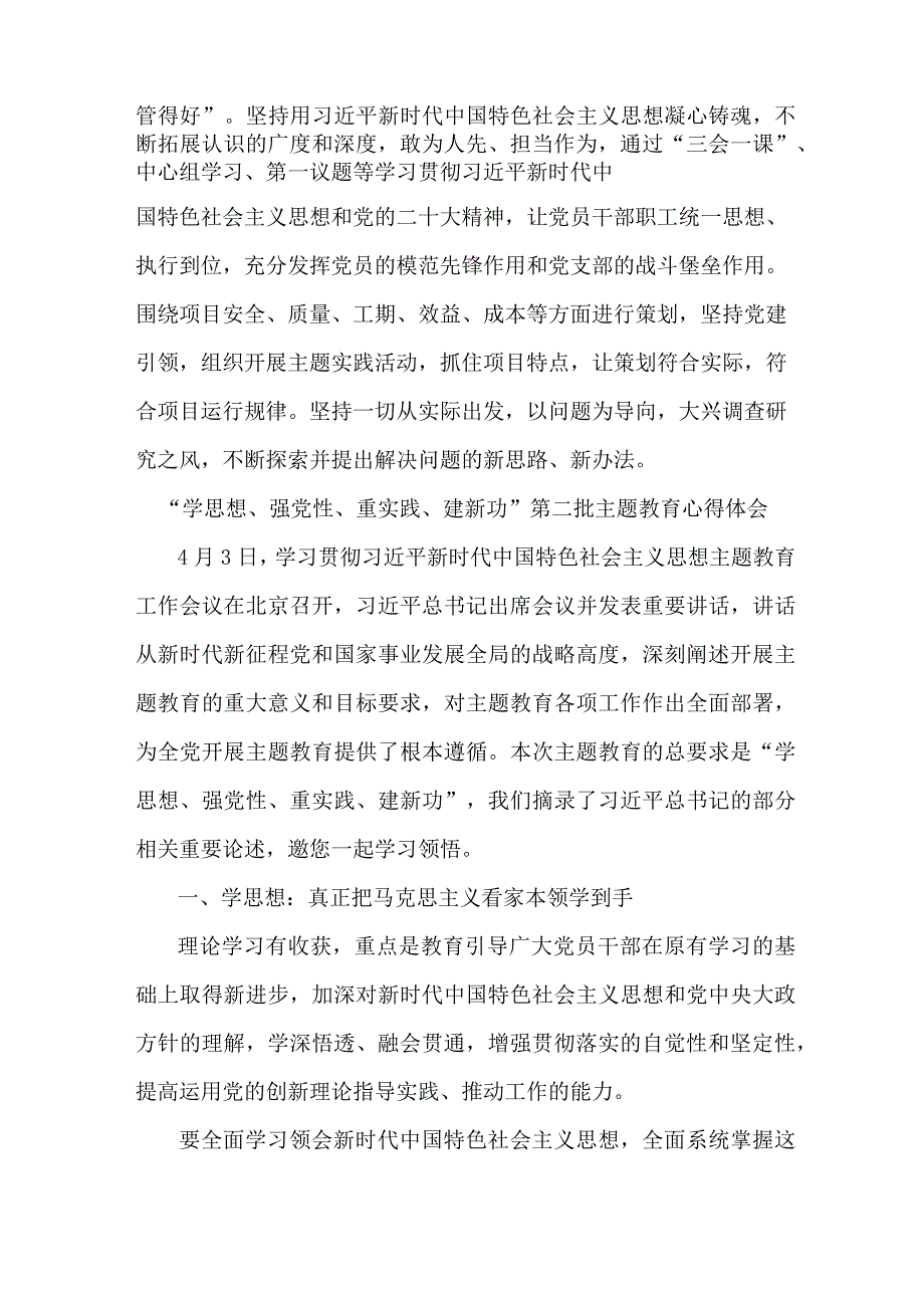 大学生学思想、强党性、重实践、建新功第二批主题教育心得体会 （汇编5份）.docx_第3页