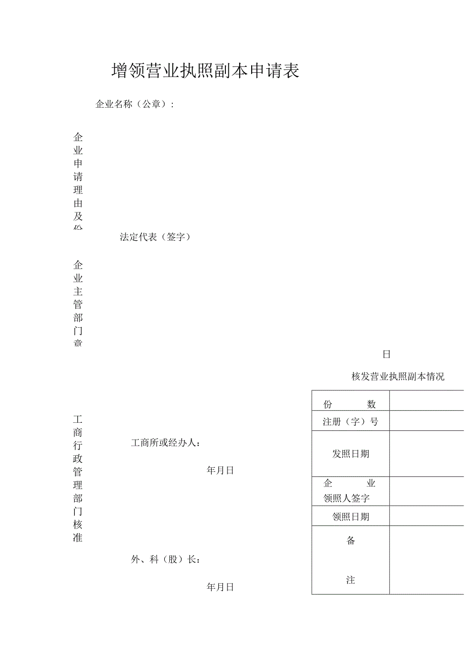 增领营业执照副本申请表（天选打工人）.docx_第1页