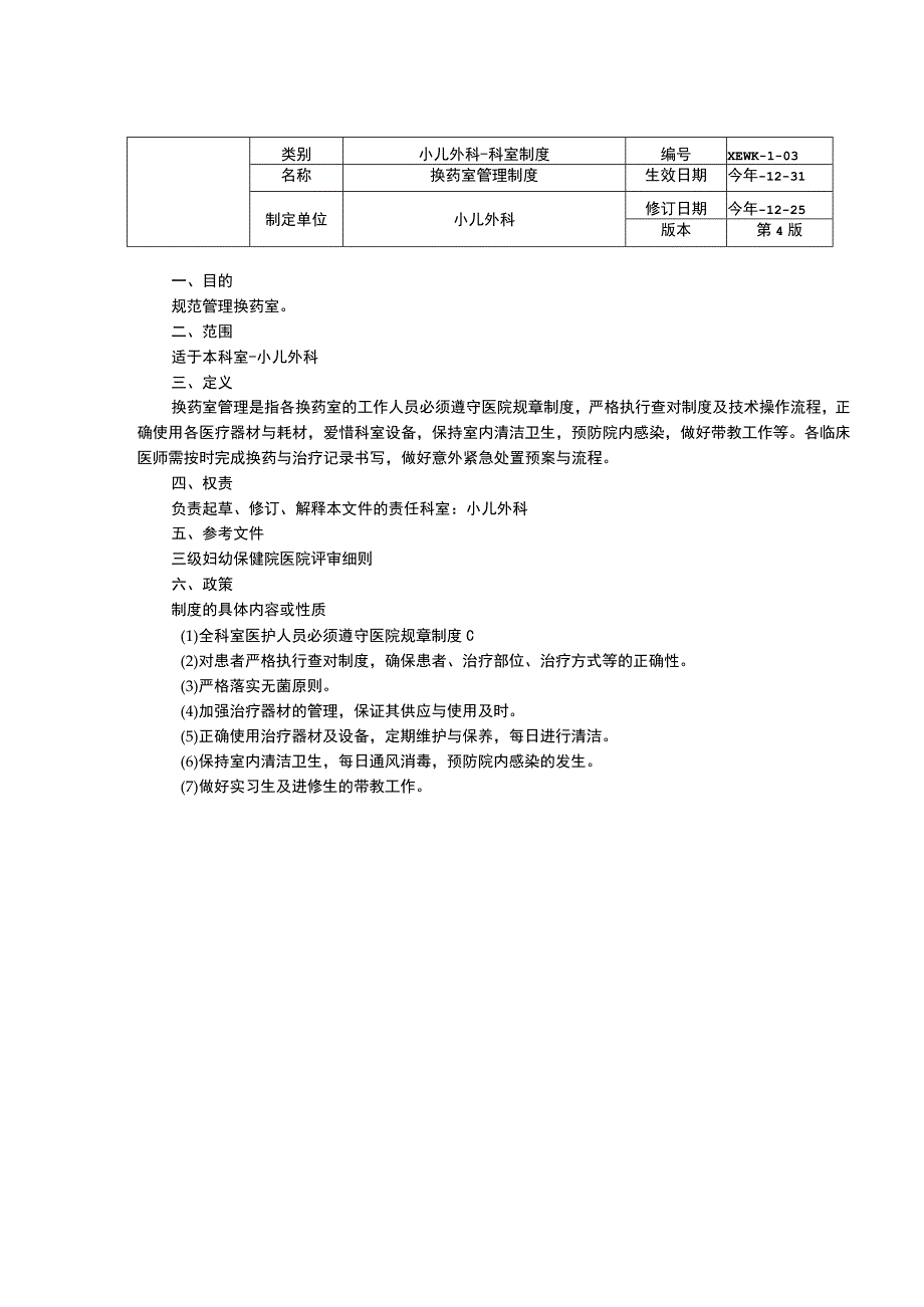 小儿外科工作制度三甲资料修订版工作制度病历书写制度换药室管理制度.docx_第3页