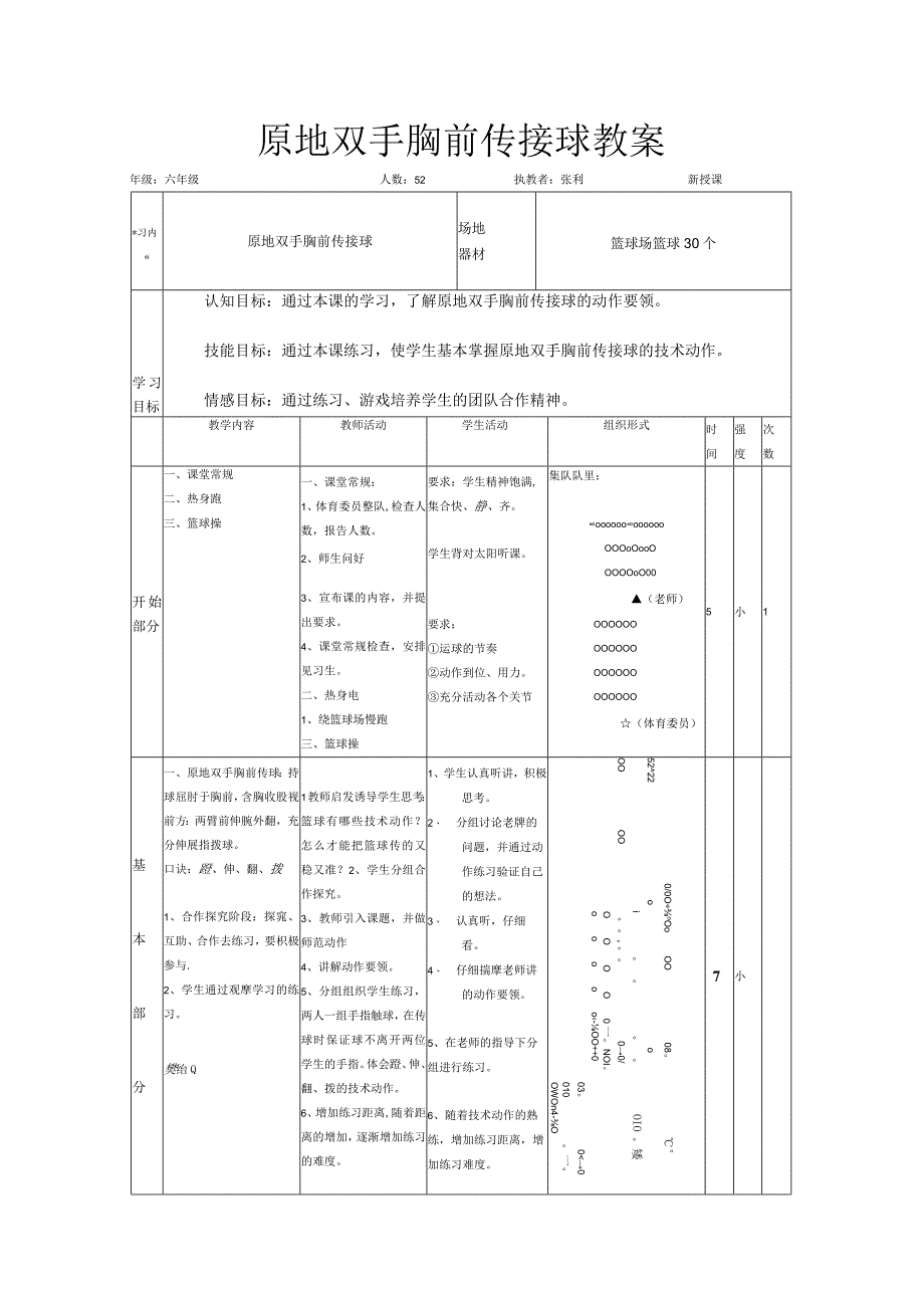 原地双手胸前传接球（教学设计）人教版体育六年级上册.docx_第3页