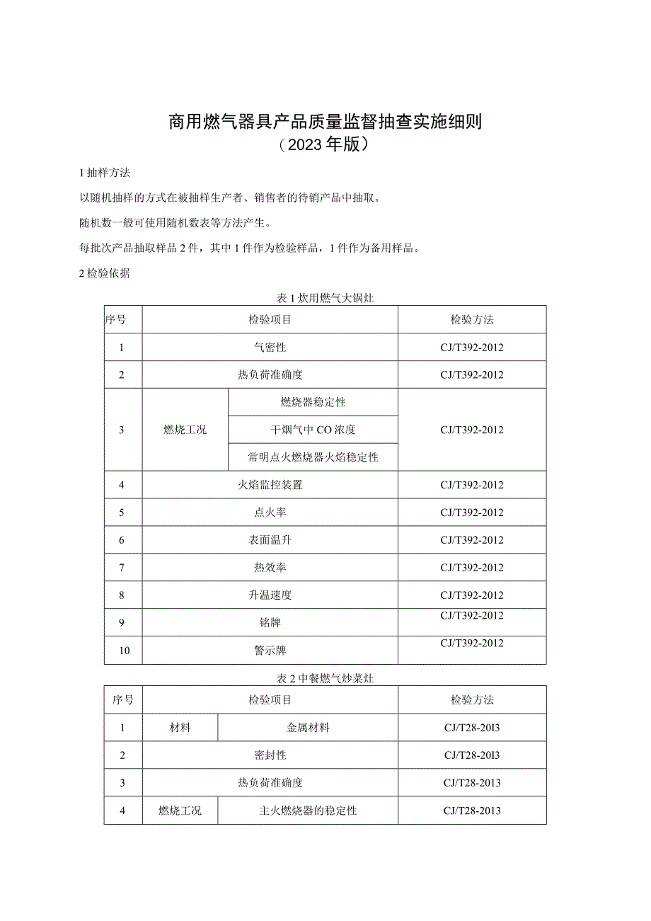 商用燃气器具产品质量监督抽查实施细则（2023年版）.docx_第1页