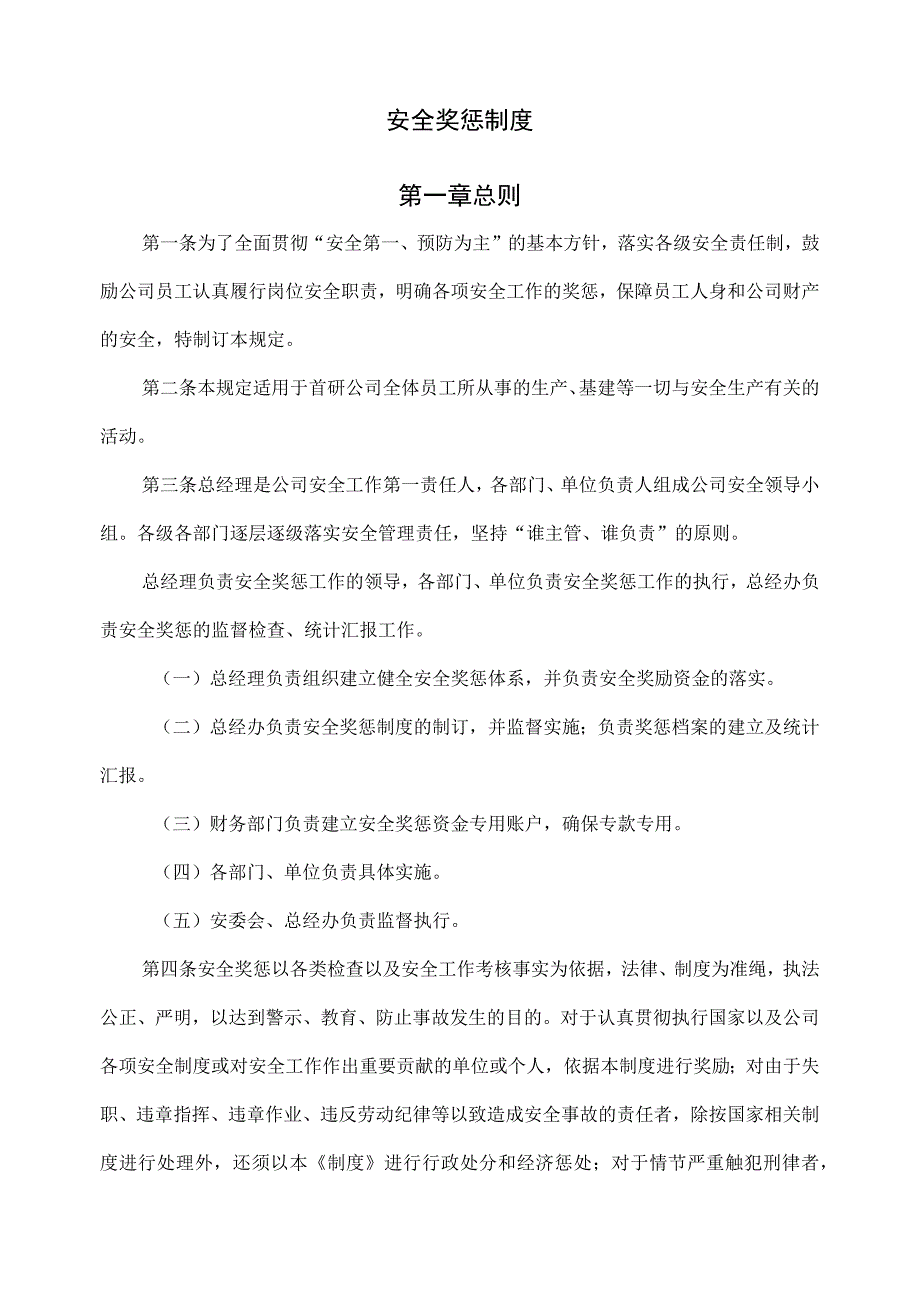 新材料有限公司安全奖惩制度办法.docx_第1页