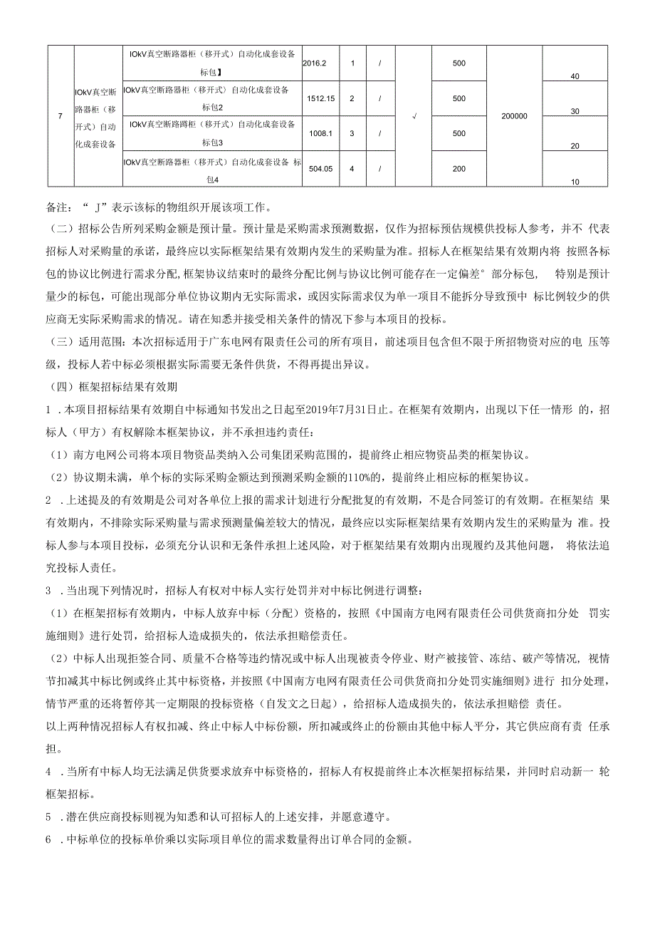 广东电网有限责任公司2019年10kVSF6全绝缘断路器柜自动化成套设备、10kV真空断路器柜（移开式）自动化成套设备框架招标（招标编号：0002200000044405）.docx_第3页