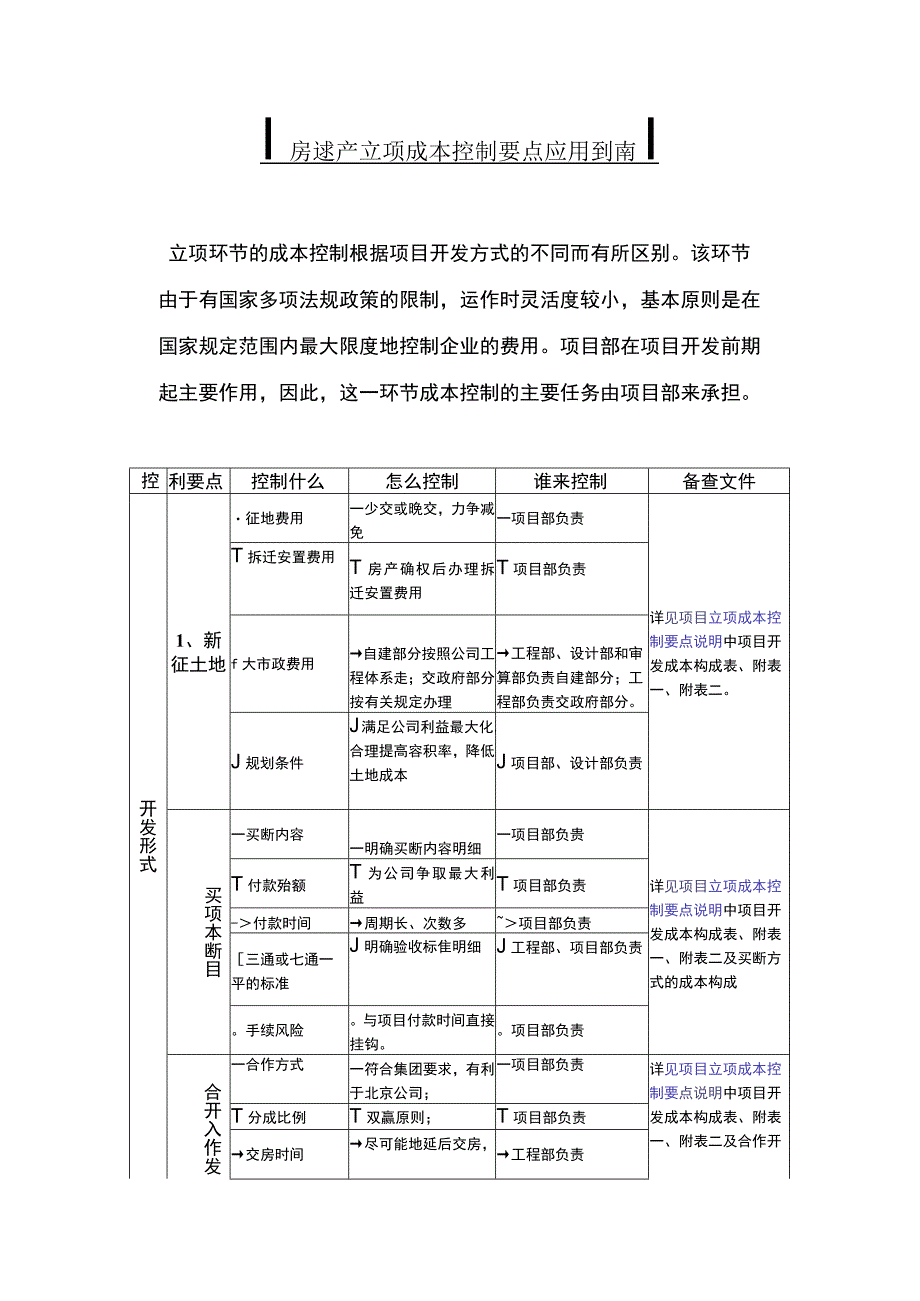 房地产立项成本控制要点应用指南.docx_第1页