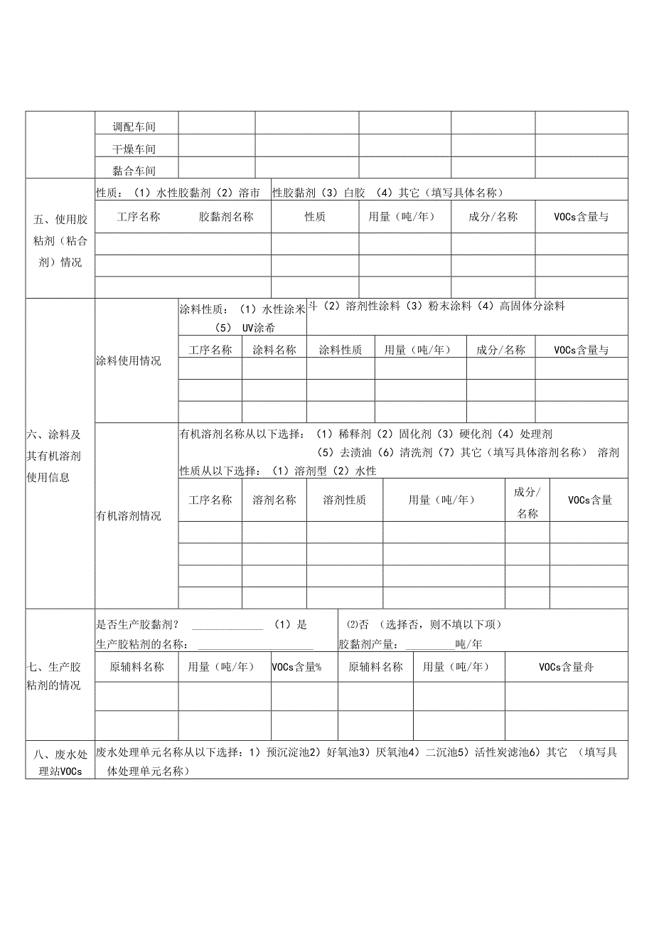 有机污染物调查材料表2 人造板与木竹加工制品企业调查表.docx_第2页