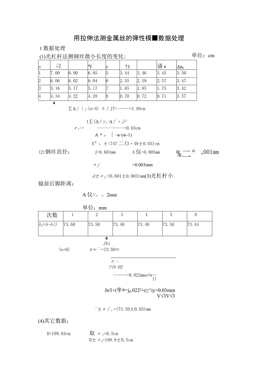 拉伸法测弹性模量数据处理.docx_第1页