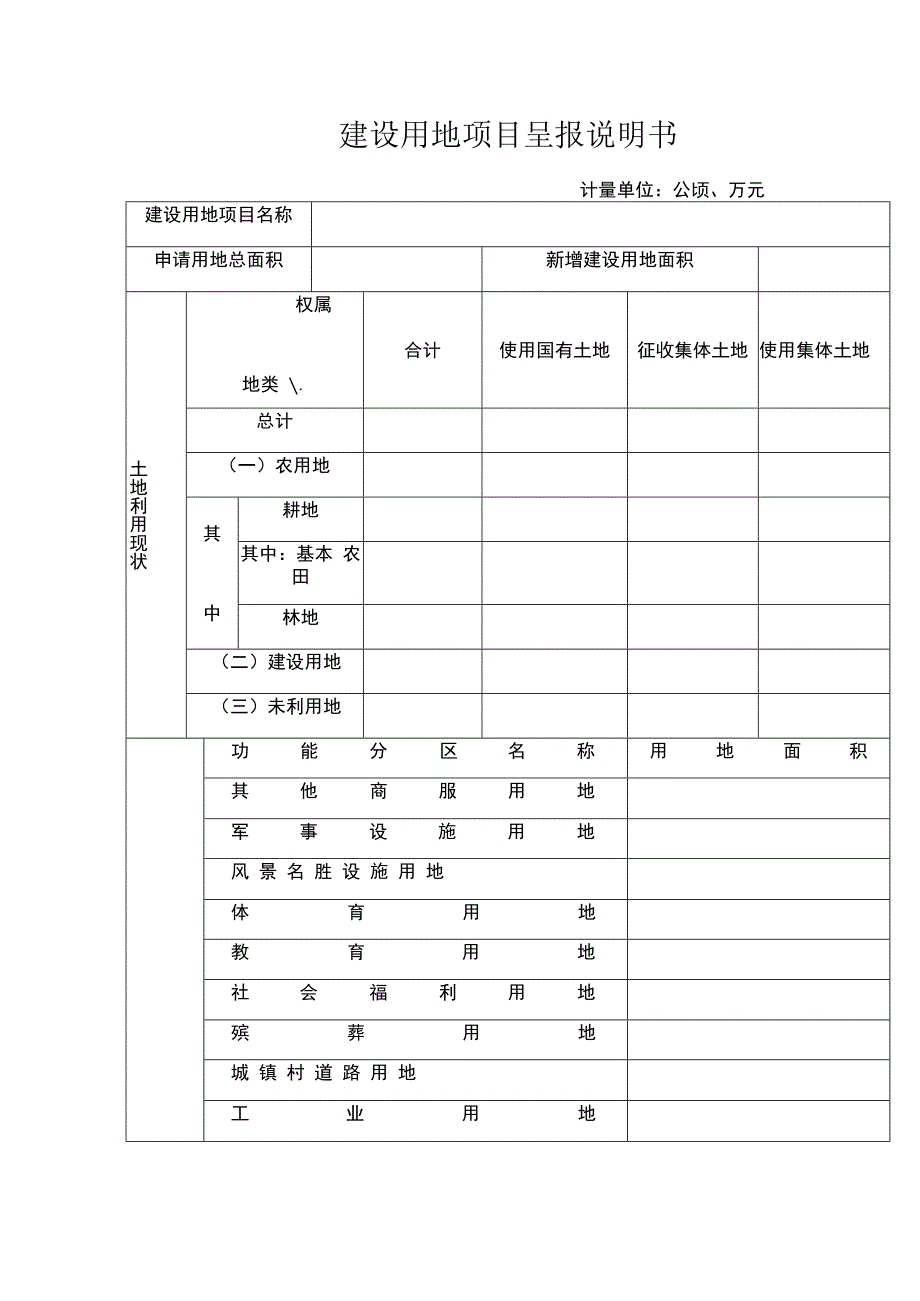 建设用地项目呈报说明书.docx_第1页