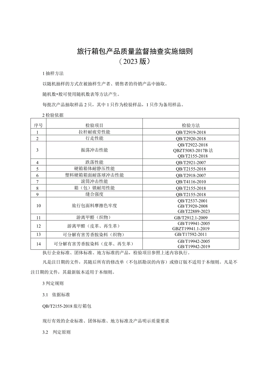 旅行箱包产品质量监督抽查实施细则（2023年版）.docx_第1页