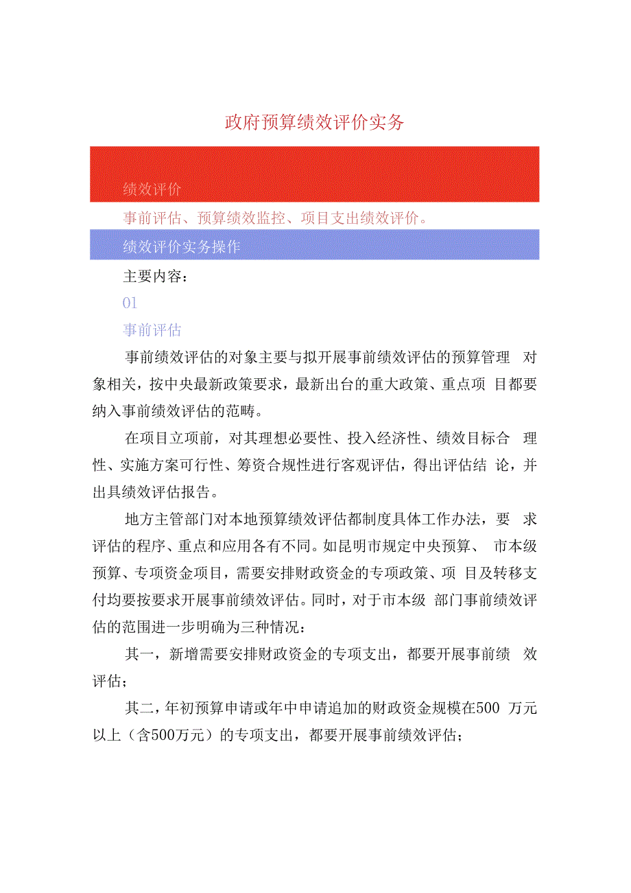 政府预算绩效评价实务.docx_第1页