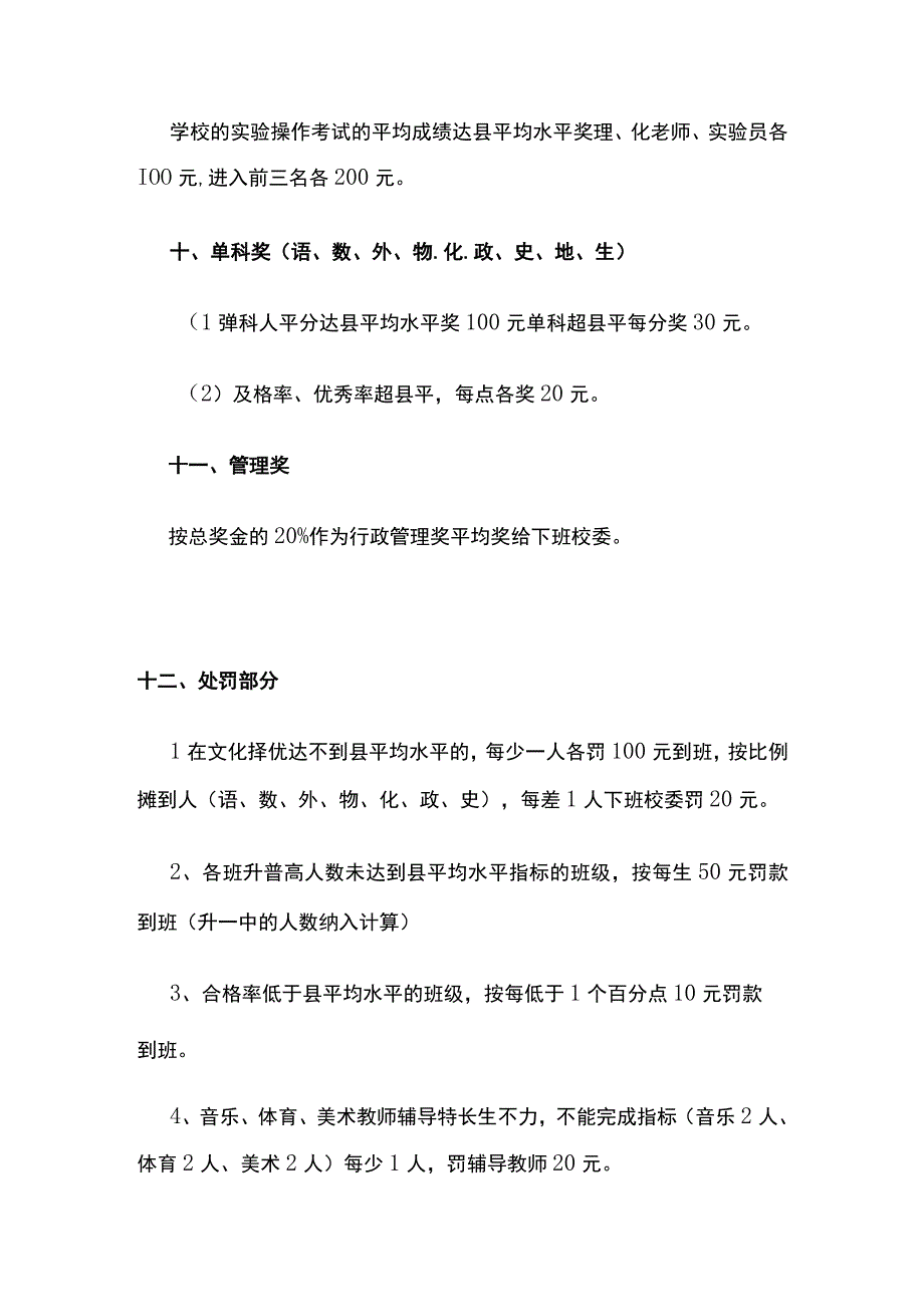 某学校毕业会考奖罚方案.docx_第3页