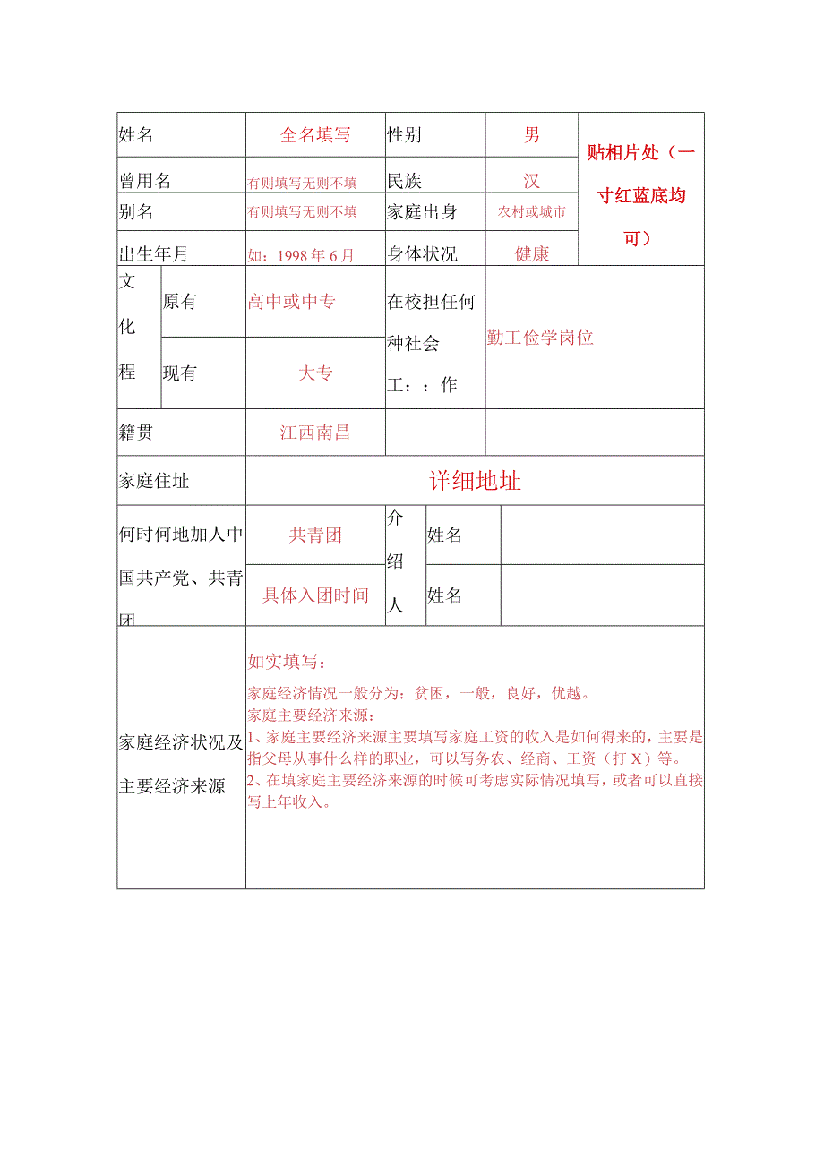 毕业生登记表填写模板.docx_第2页