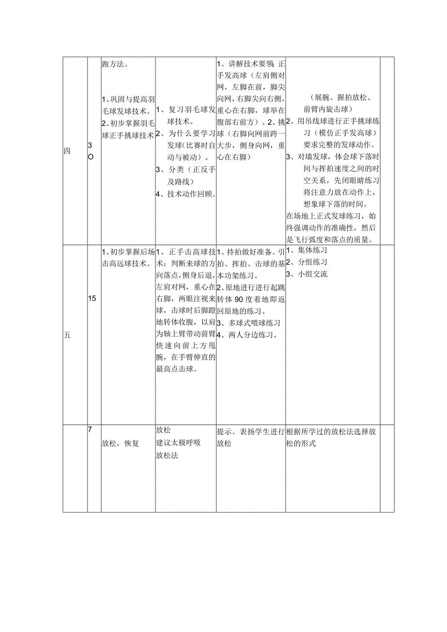 水平四（初中）体育《羽毛球接发球技术》公开课教案.docx_第2页