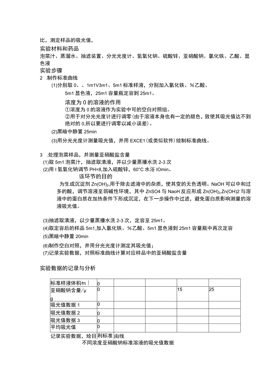 泡菜中亚硝酸盐检验实验报告.docx_第2页