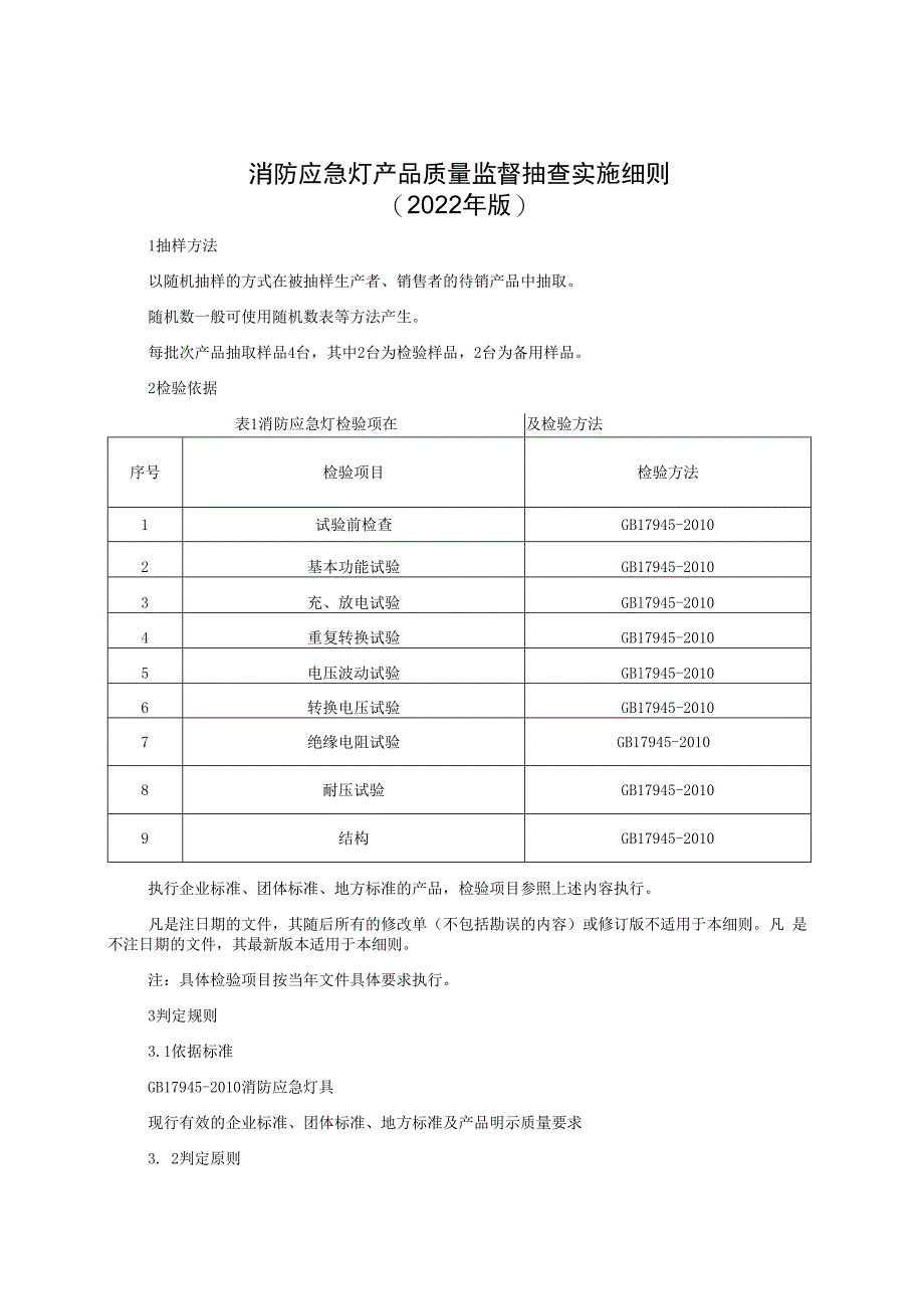 消防应急灯产品质量监督抽查实施细则（2022年版）.docx_第1页