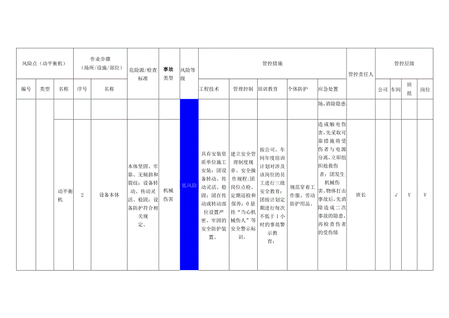 电子有限公司动平衡机安全风险分级管控清单.docx_第2页