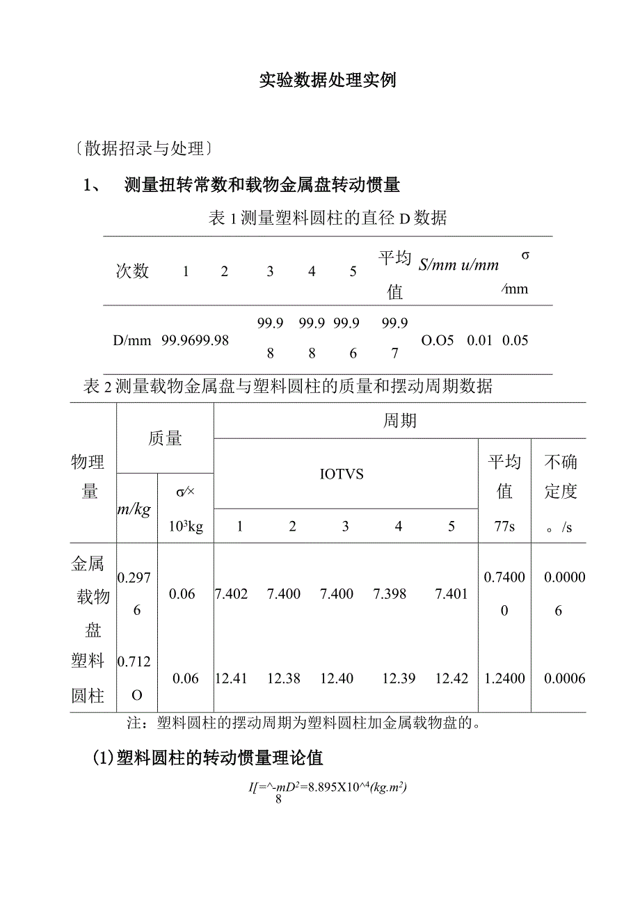 用扭摆法测定转动惯量.docx_第1页