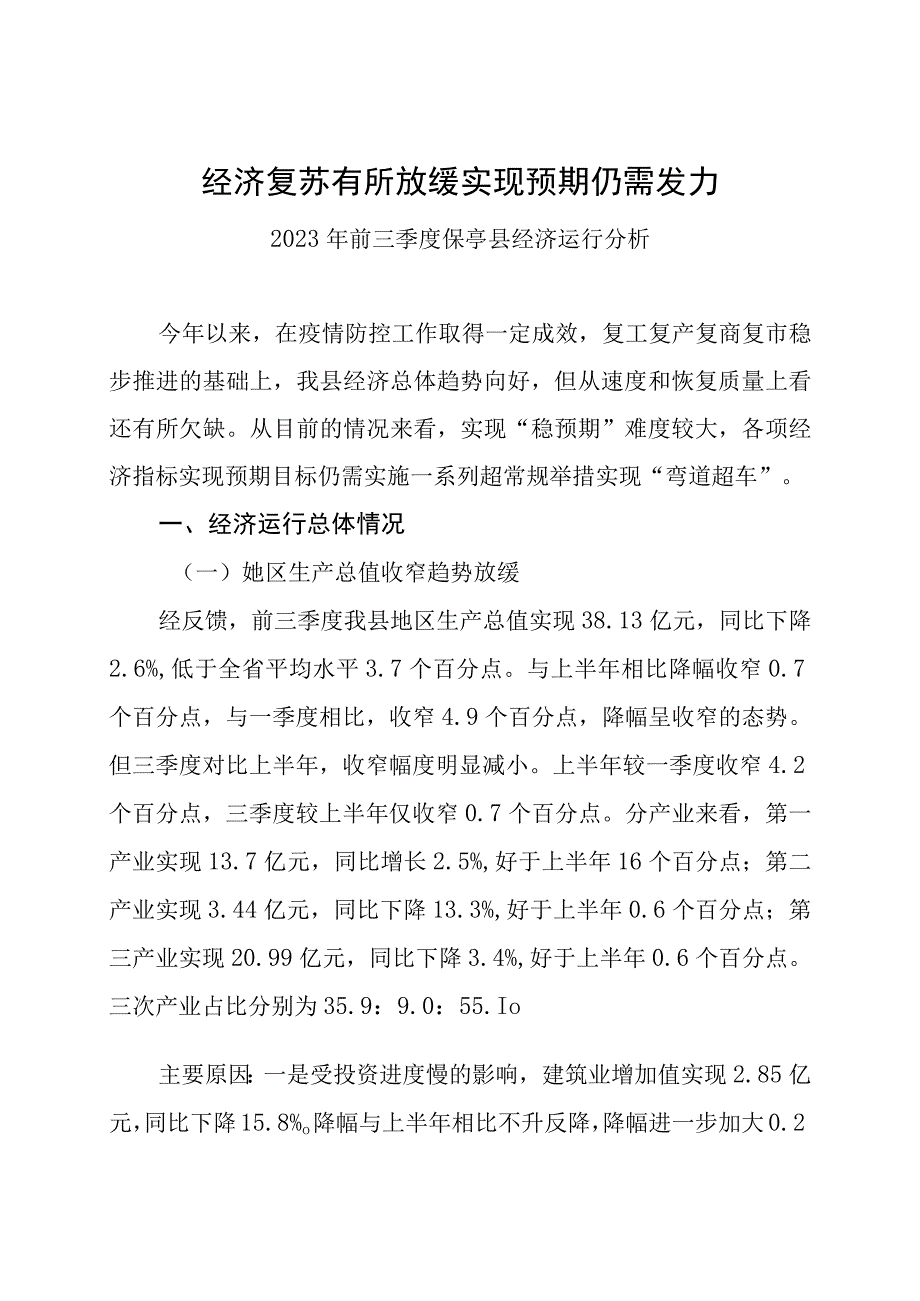 经济复苏有所放缓实现预期仍需发力.docx_第1页