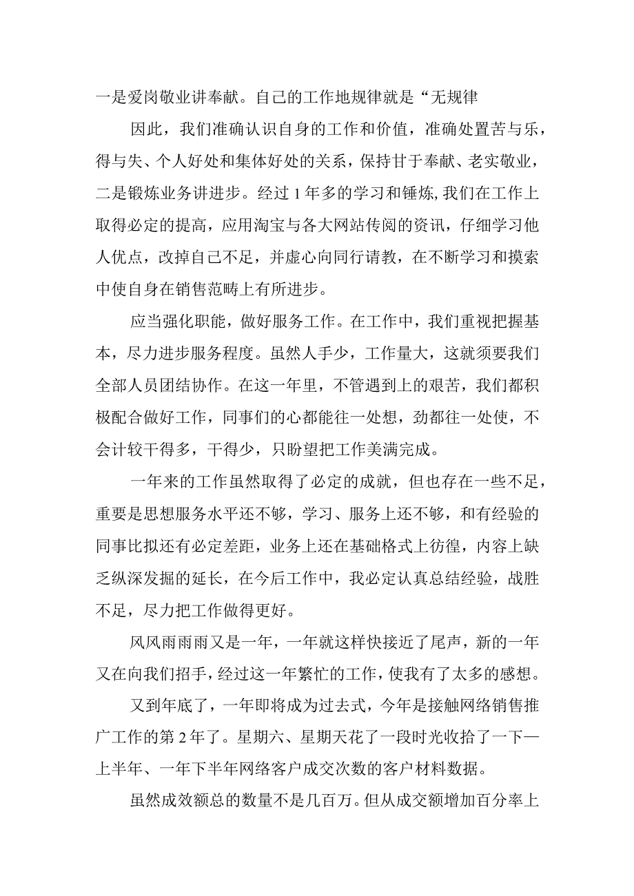 网络销售个人工作总结.docx_第2页