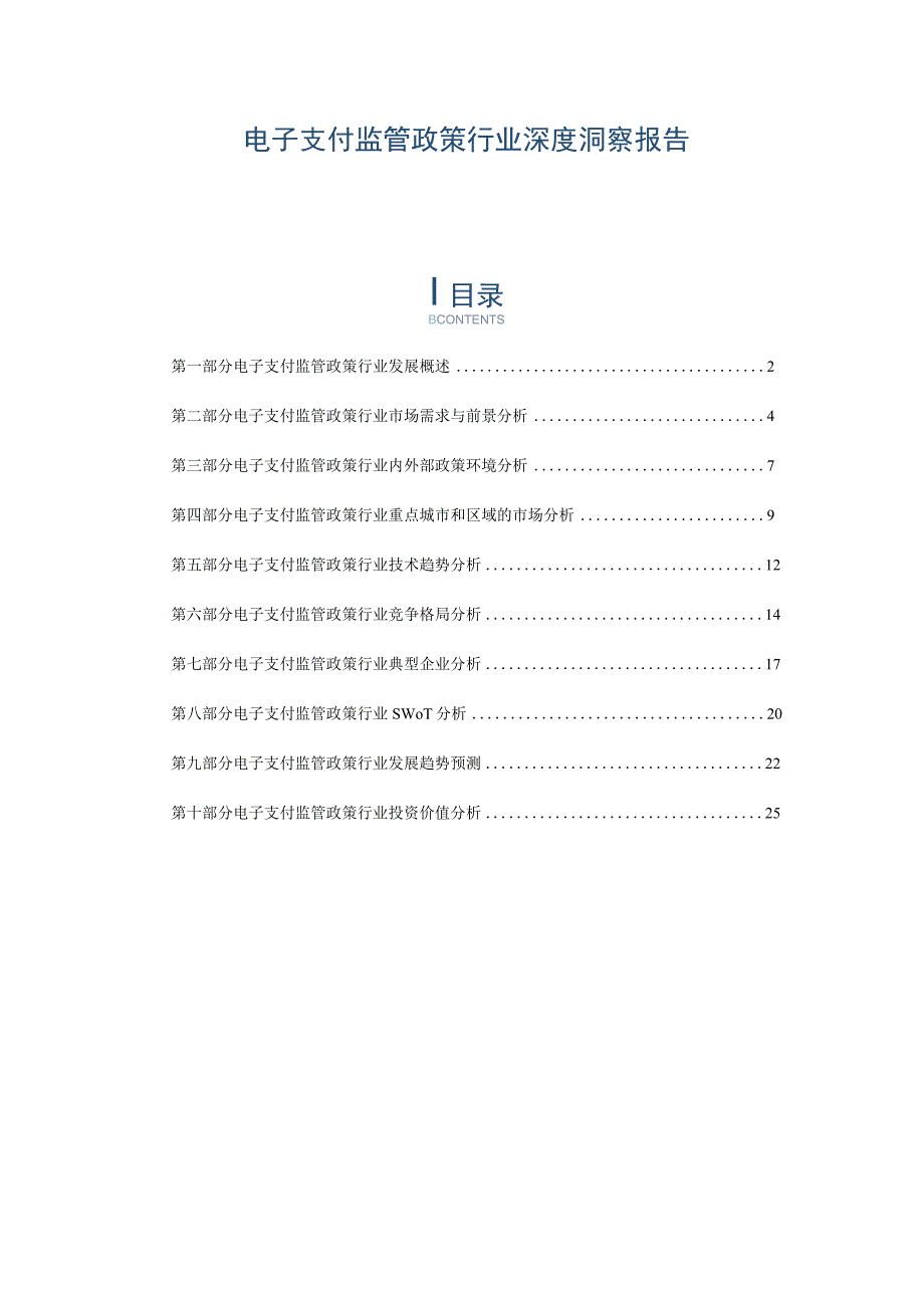 电子支付监管政策行业深度洞察报告.docx_第1页