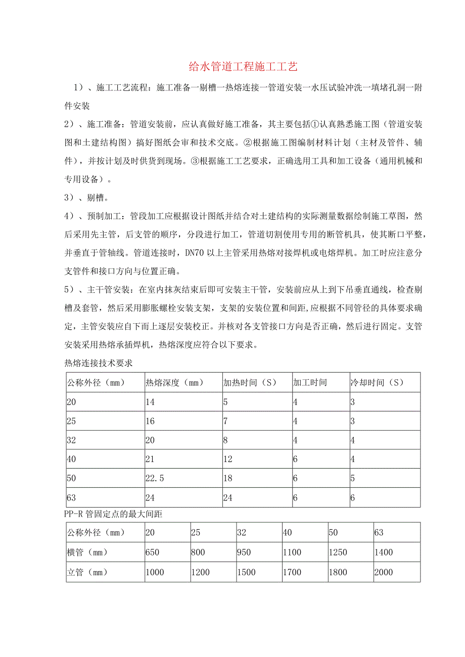 给水管道工程施工工艺.docx_第1页