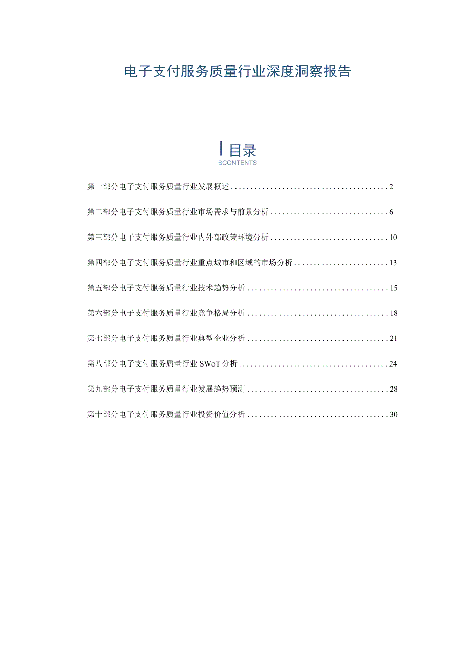 电子支付服务质量行业深度洞察报告.docx_第1页