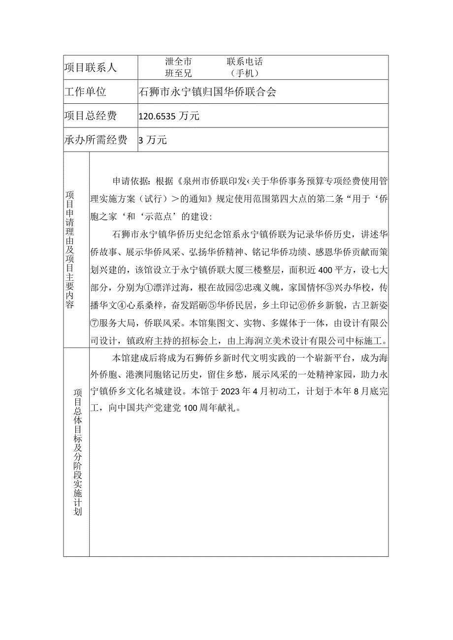 福建省中央华侨事务预算专项经费使用项目申报表.docx_第2页