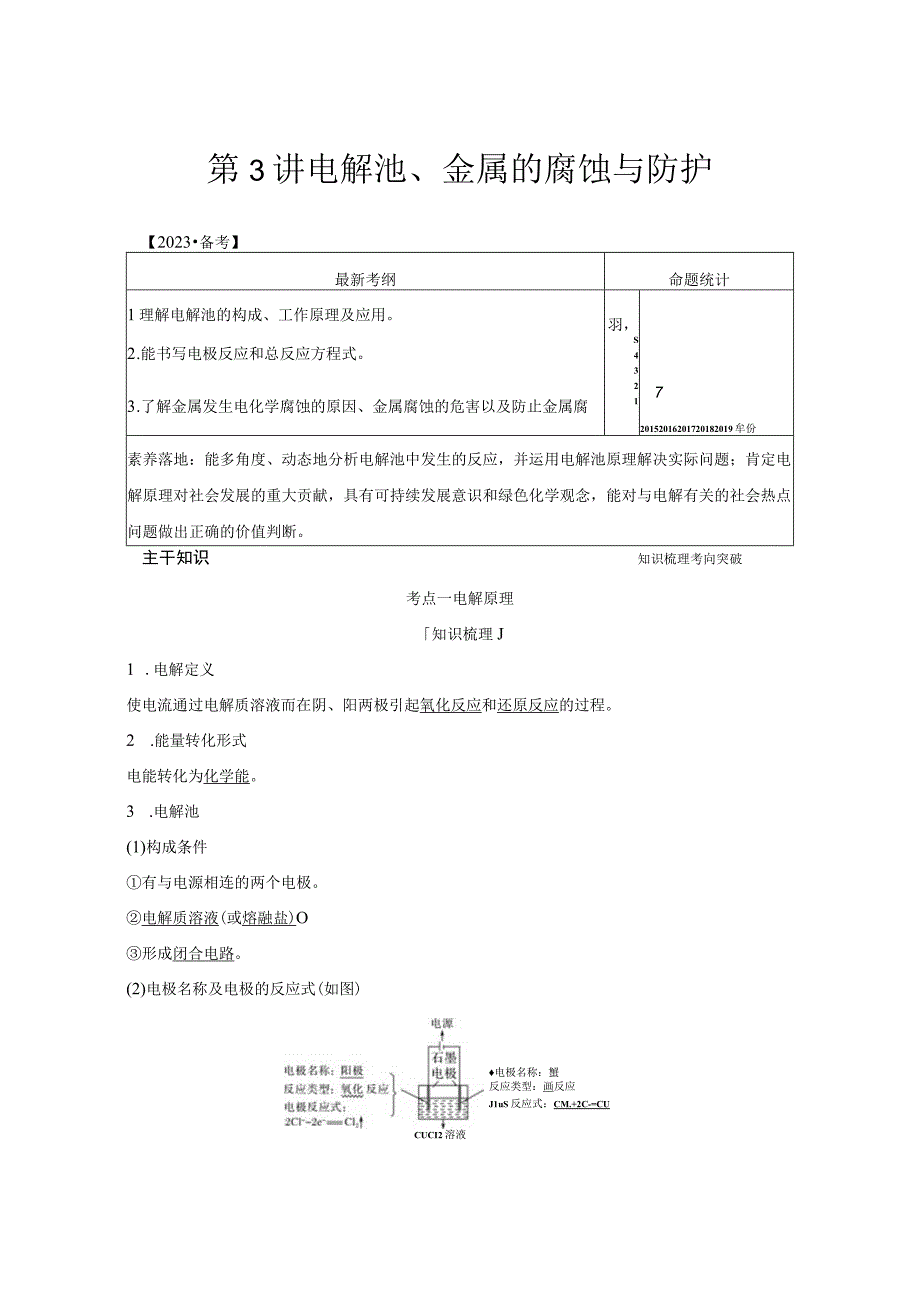 第3讲电解池、金属的腐蚀与防护.docx_第1页