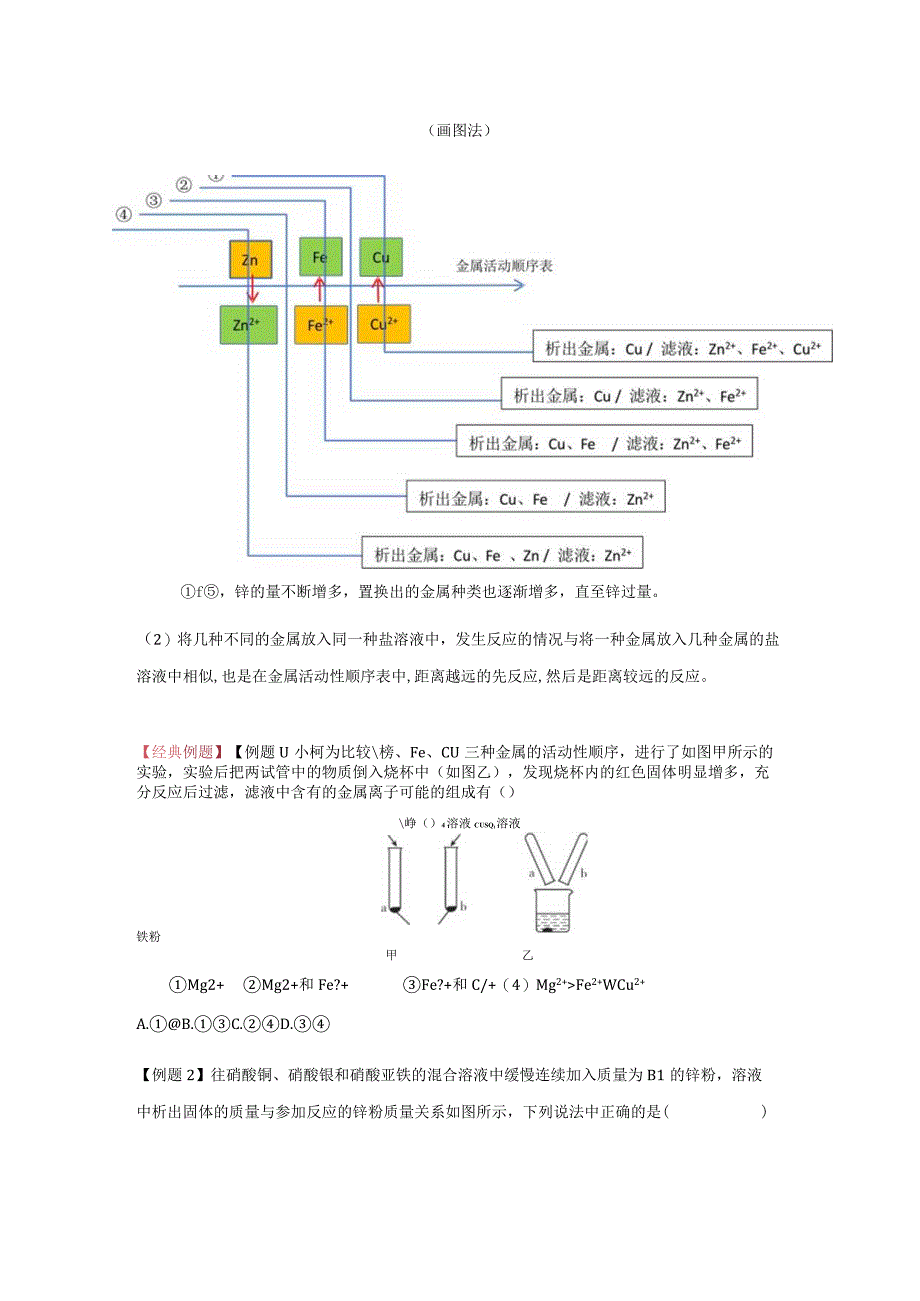 第二章+专题提升-置换反应的滤液滤渣成分分析+讲义--浙教版科学九年级上册.docx_第2页