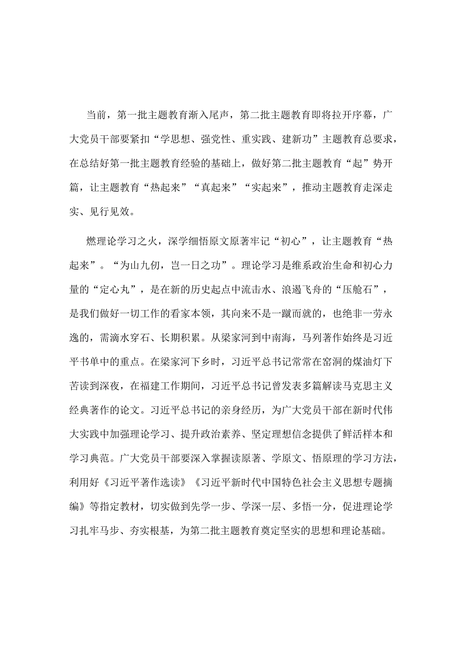 第二批主题教育发言稿讲话稿.docx_第1页