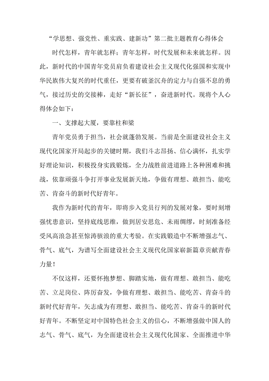 矿山企业党委书记学思想、强党性、重实践、建新功第二批主题教育个人心得体会 （5份）.docx_第1页