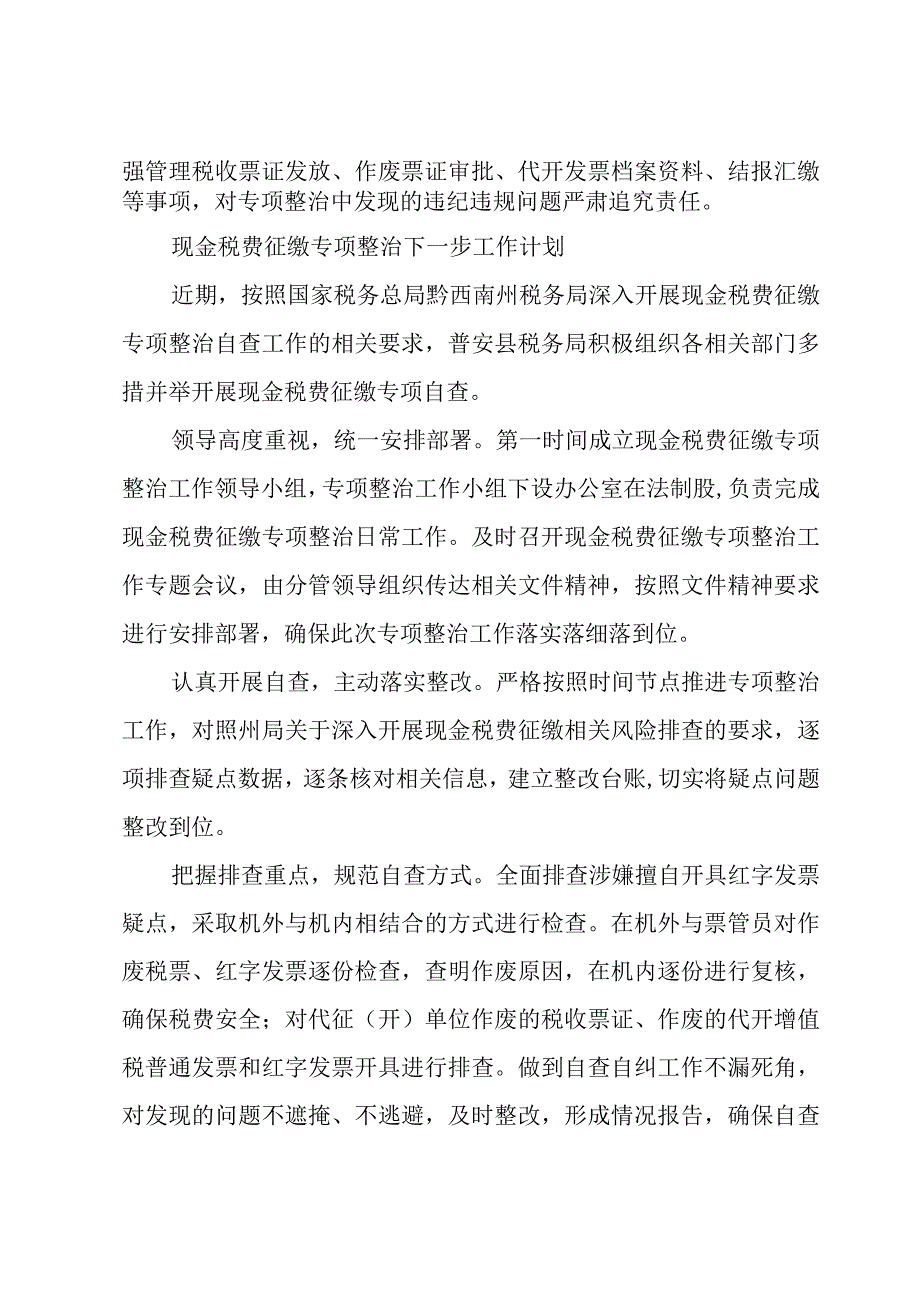 现金税费征缴专项整治下一步工作计划.docx_第2页