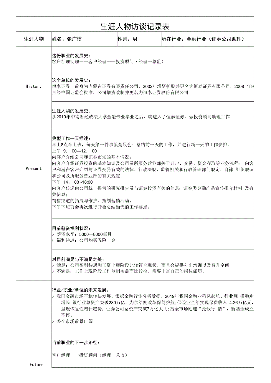 经济学生涯人物访谈记录表.docx_第1页