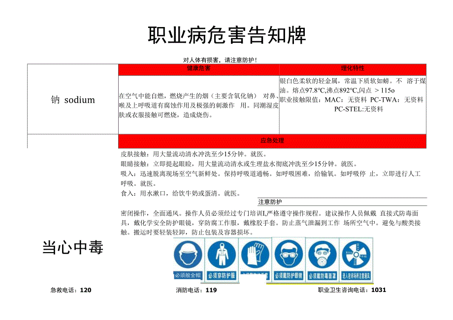 钠-职业病危害告知牌.docx_第1页