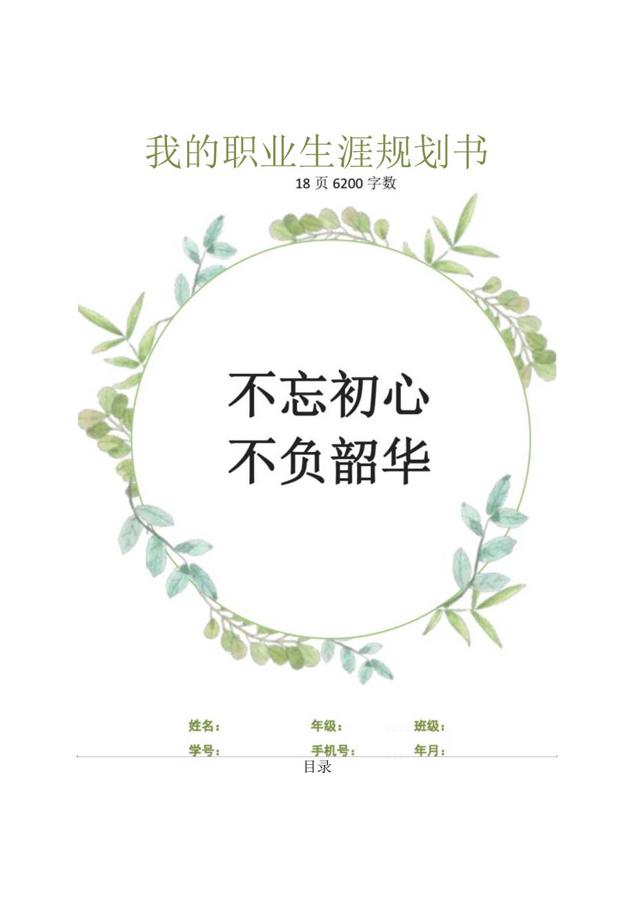 软件专业职业生涯规划.docx_第1页