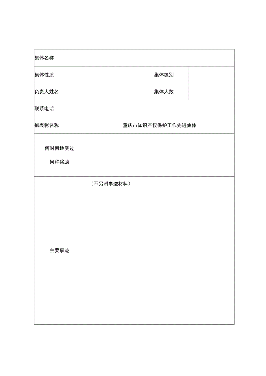 重庆市知识产权保护工作先进集体推荐审批表.docx_第3页