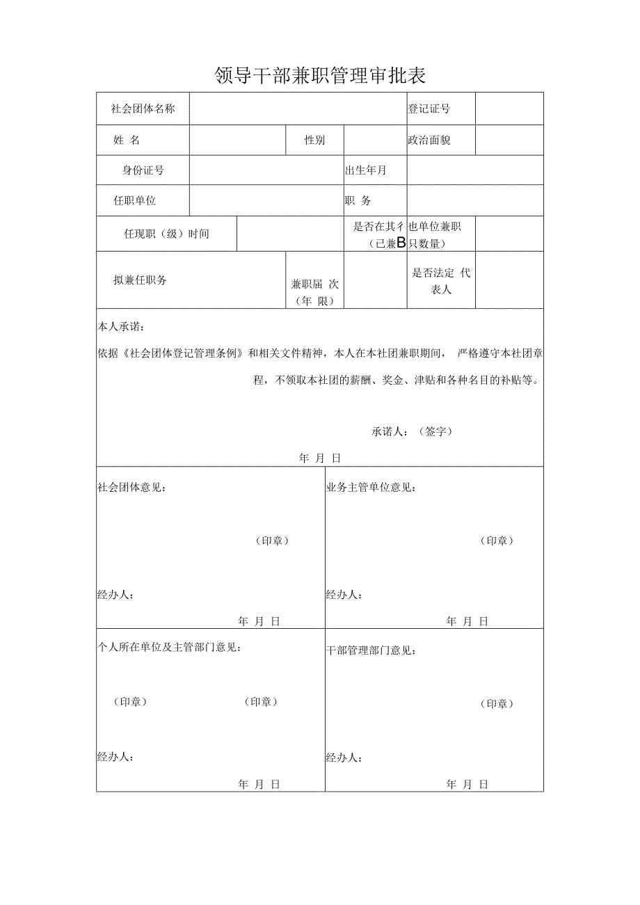 领导干部兼职管理审批表.docx_第1页