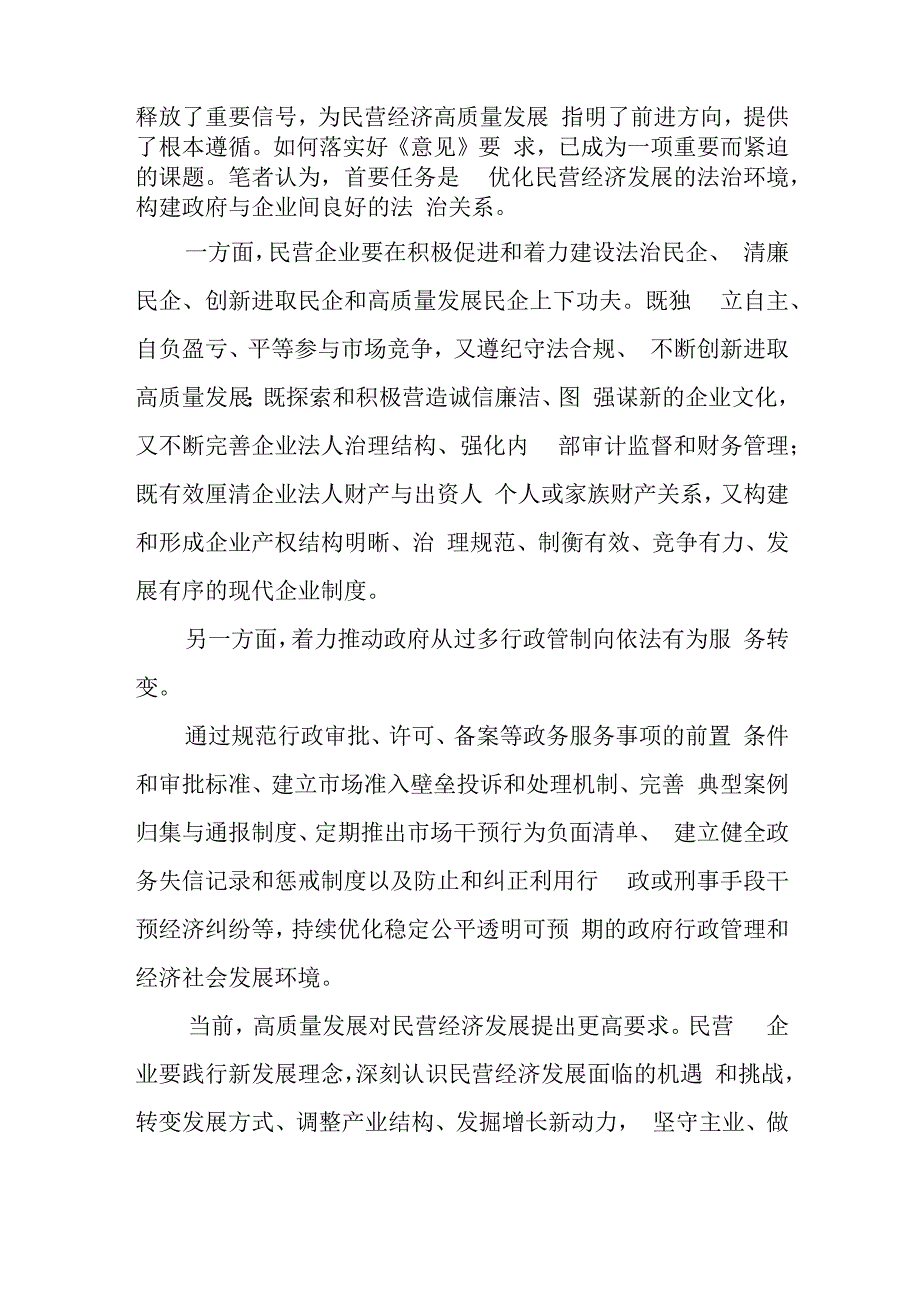 贯彻落实“促进民营经济31条”心得体会、《关于促进民营经济发展壮大的意见》心得体会发言.docx_第3页