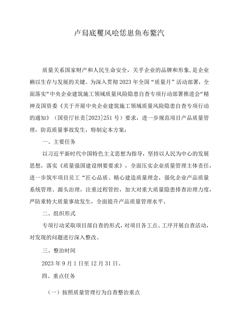 项目产品质量风险隐患自查整治专项行动方案.docx_第3页