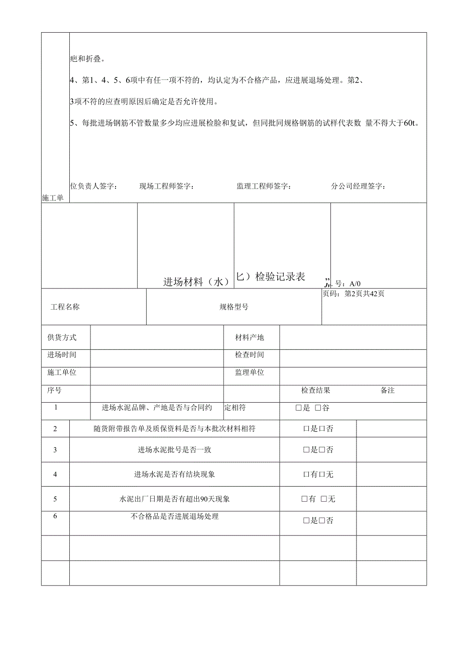 进场材料检验记录表.docx_第2页