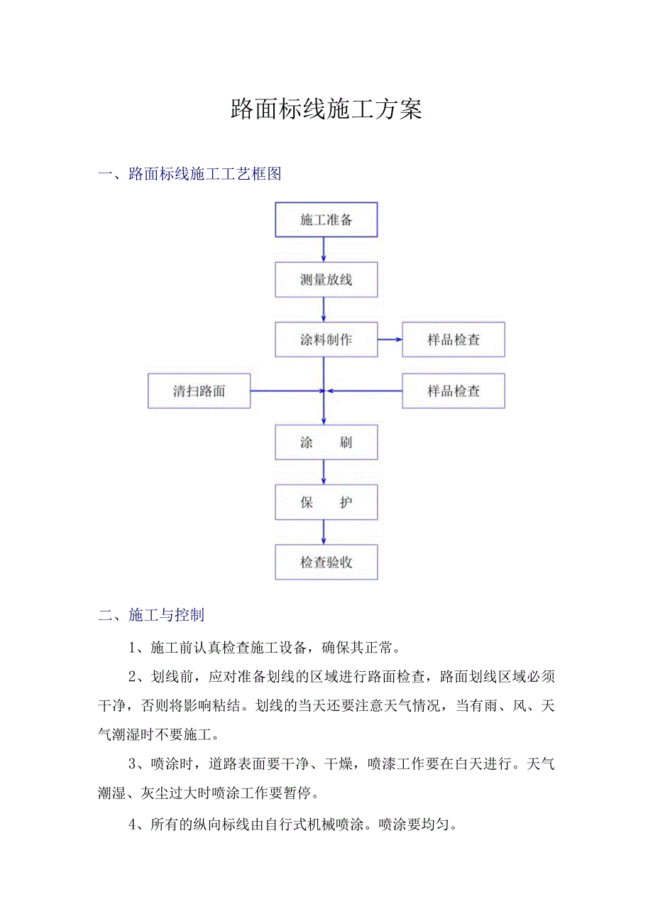 路面标线施工方案.docx_第1页