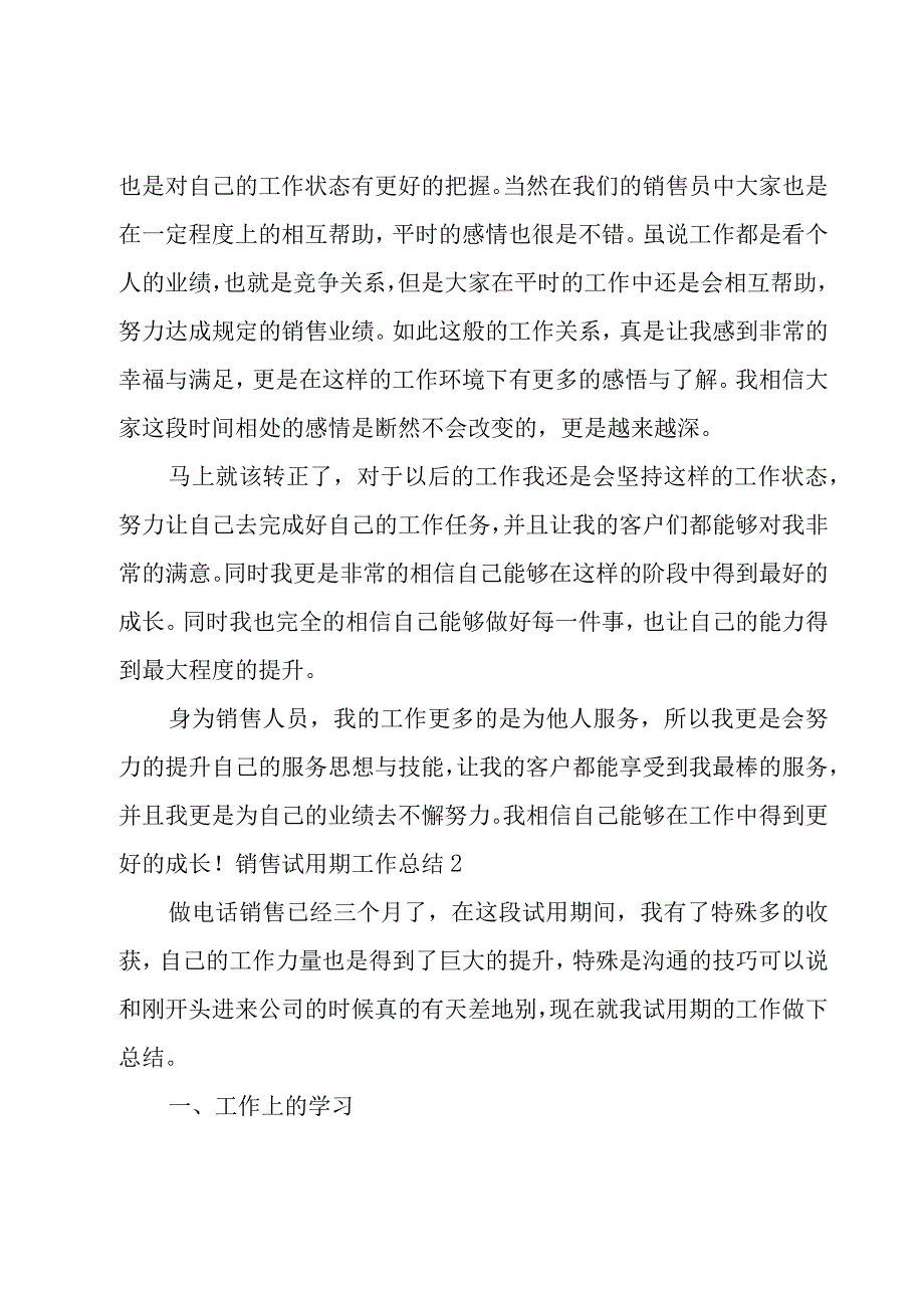 销售试用期工作总结(合集15篇).docx_第2页