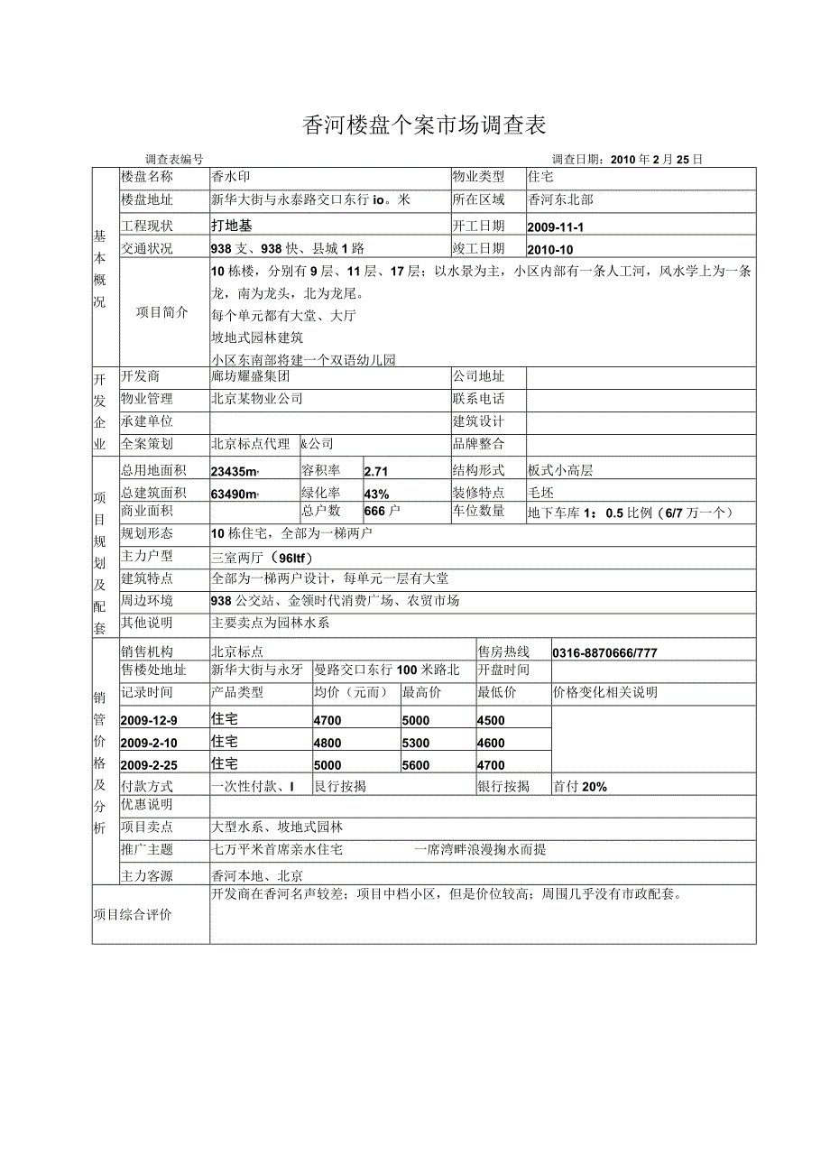 香河楼盘个案市场调查：香水印.docx_第1页