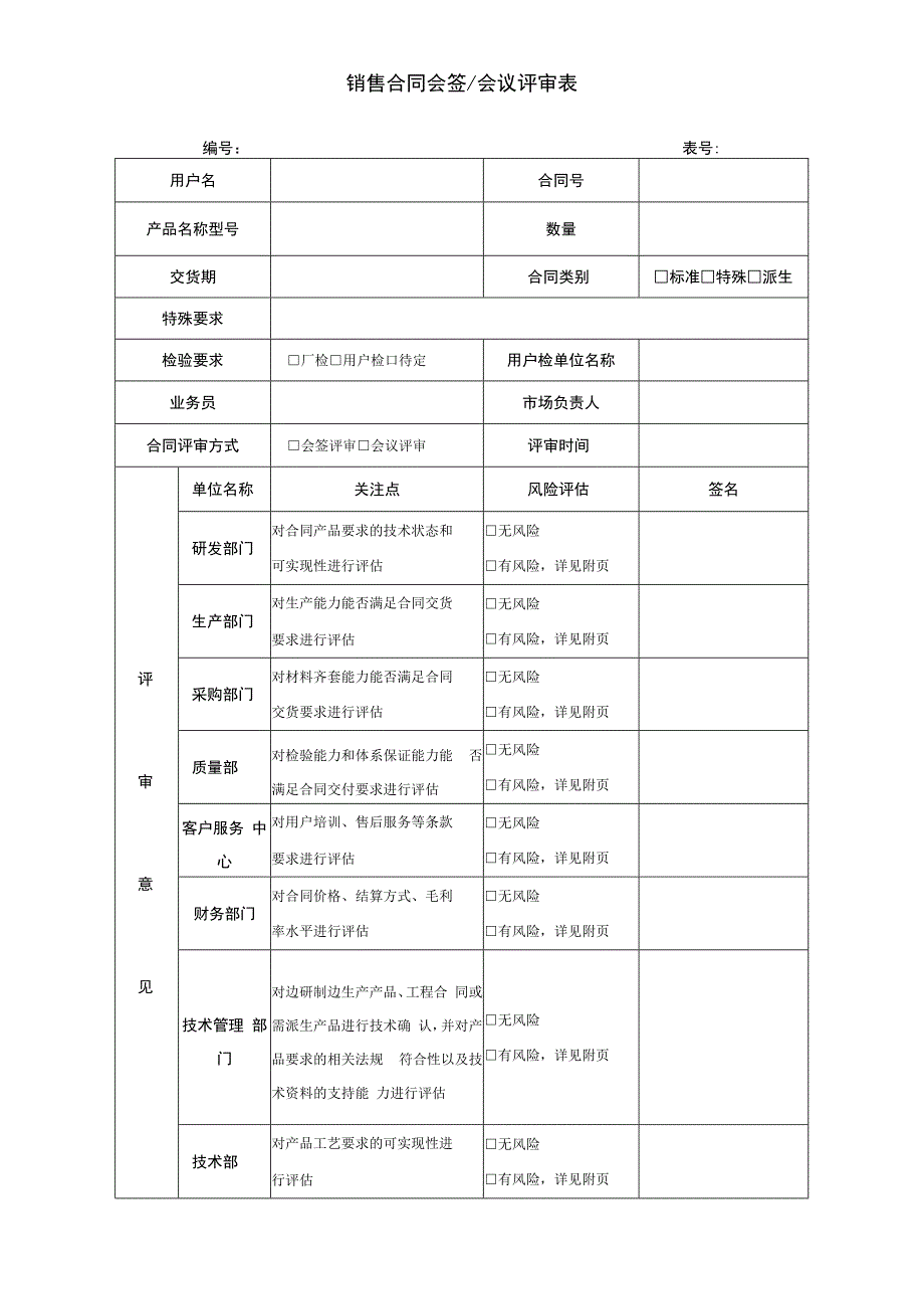 销售合同会签会议评审表.docx_第1页