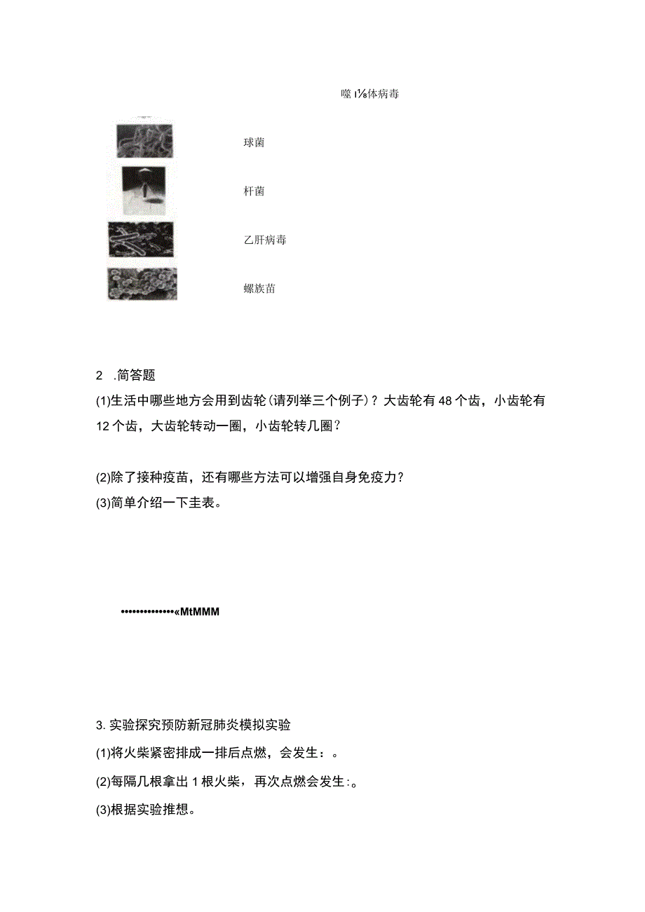 青岛版科学六三制六年级上册期末试卷及答案.docx_第3页