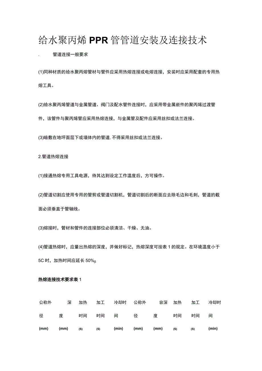 给水聚丙烯PPR管管道安装及连接技术.docx_第1页