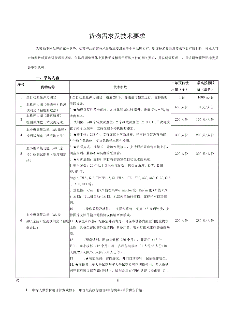 货物需求及技术要求.docx_第1页