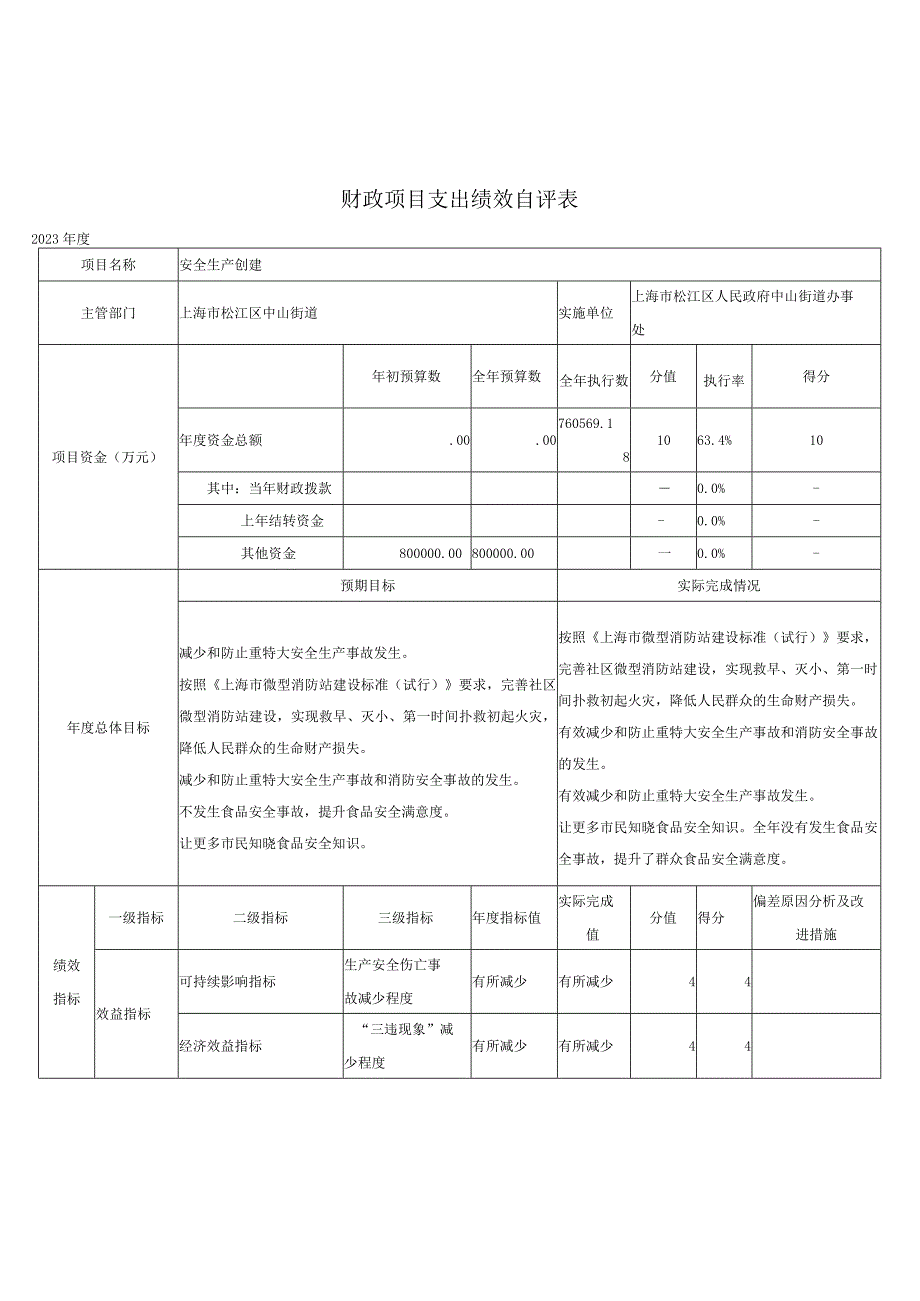 财政项目支出绩效自评表.docx_第1页