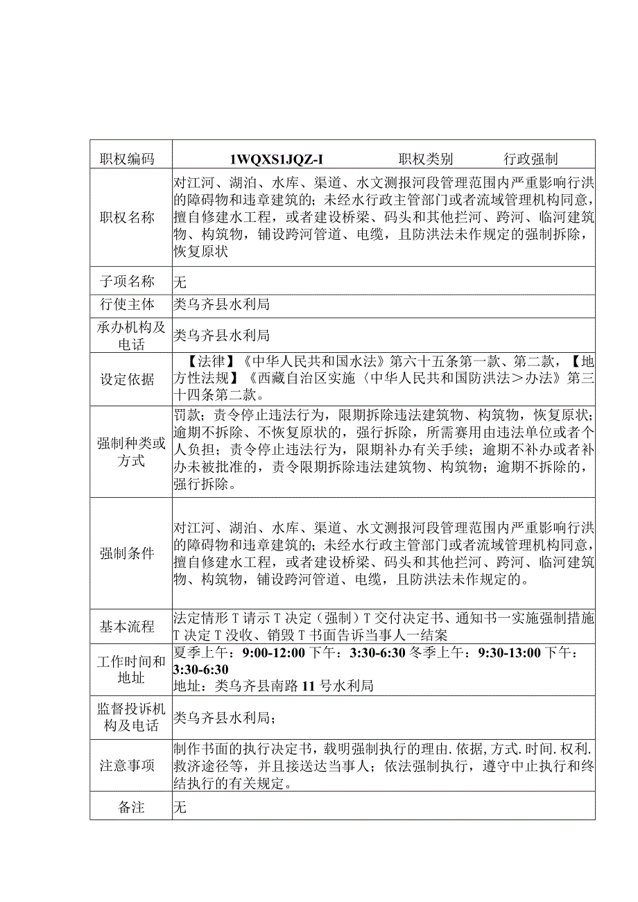 类乌齐县水利局行政强制服务指南.docx_第1页