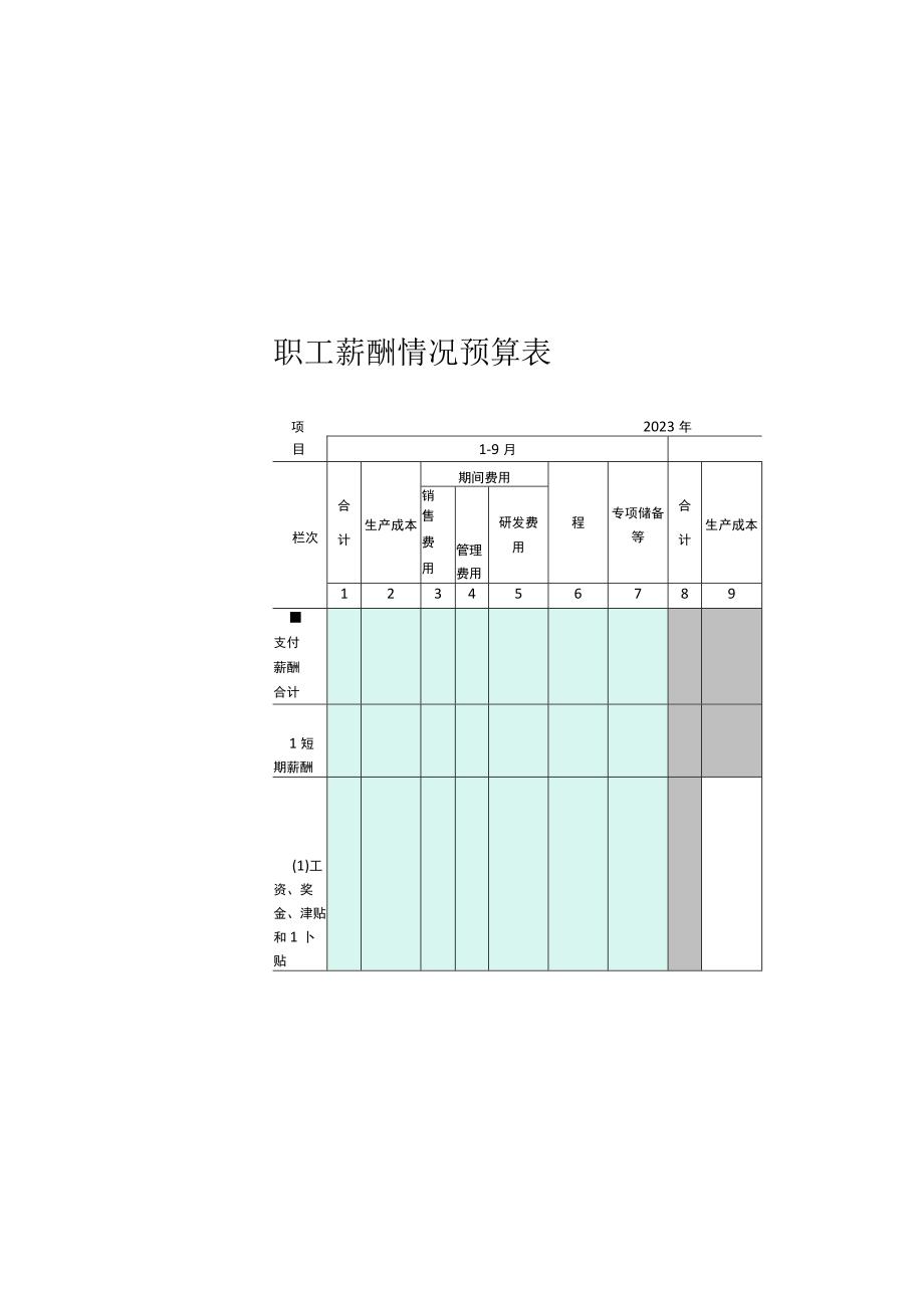 职工薪酬情况预算表.docx_第2页